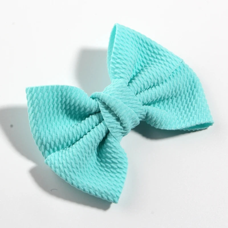11CM 4.3" Big Hot Sell Seersucker Waffle Hair Bows For Hair Accessories Bow Knot Boutique For Kids Girls Head Wear