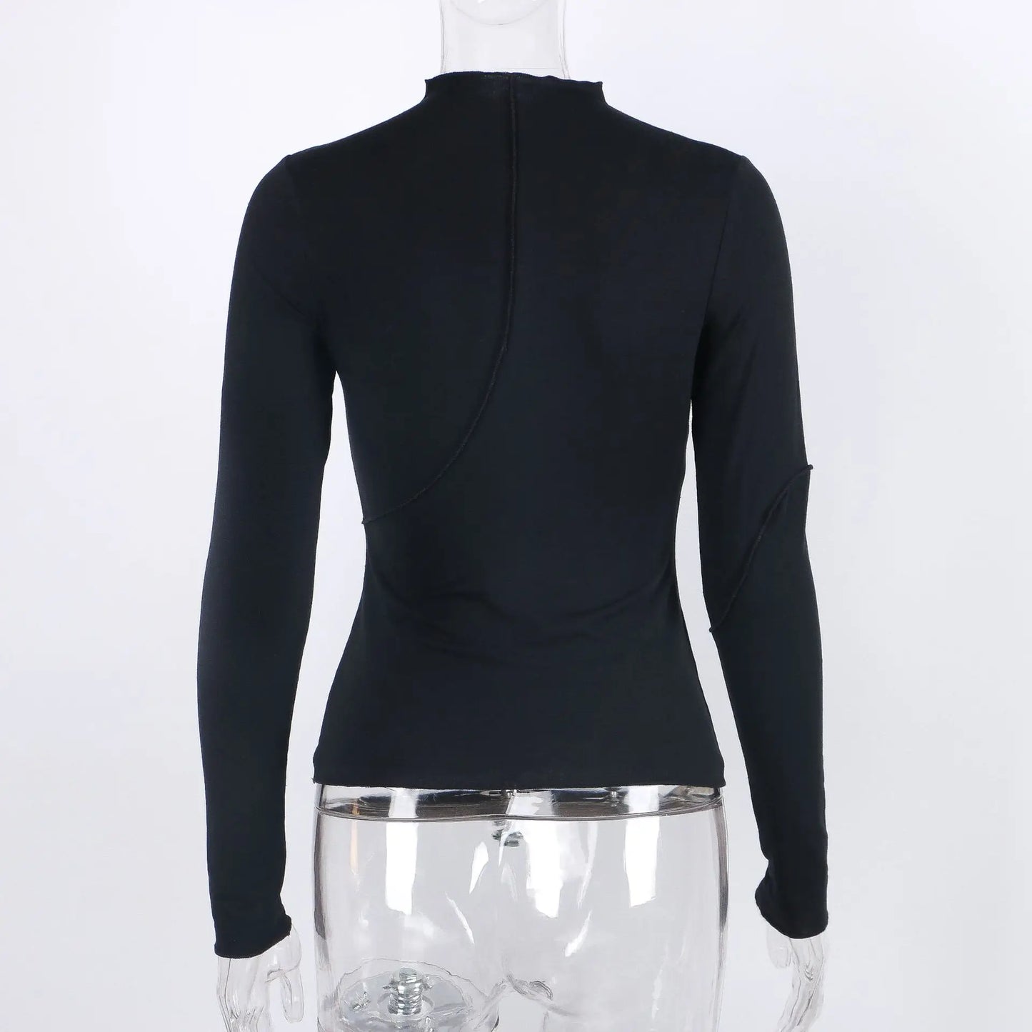 2025 Turtleneck Y2K Long Sleeve T Shirts Women White Autumn Winter Casual Black Basic Gray Sexy Tops 90s Fashion Vintage