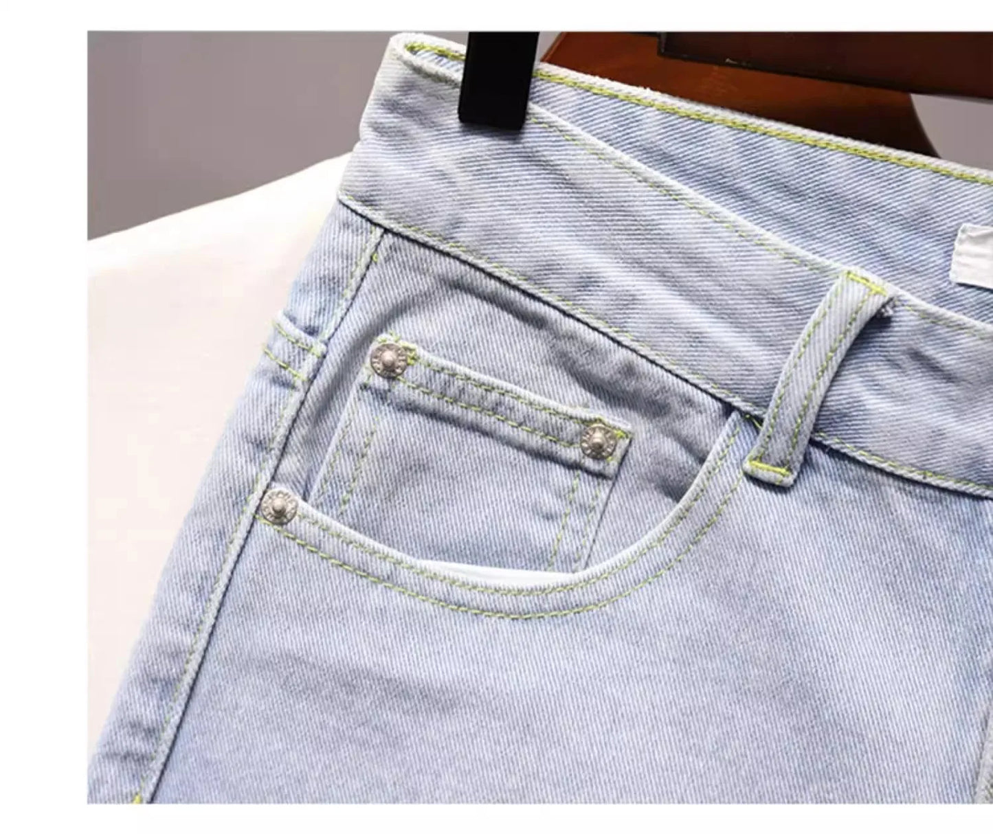 Hip Hop Cartoon Streetwear Polar Big Boy Shorts Y2K Pants Graphic Embroidery Retro Blue Denim Gym Shorts Men Basketball Shorts