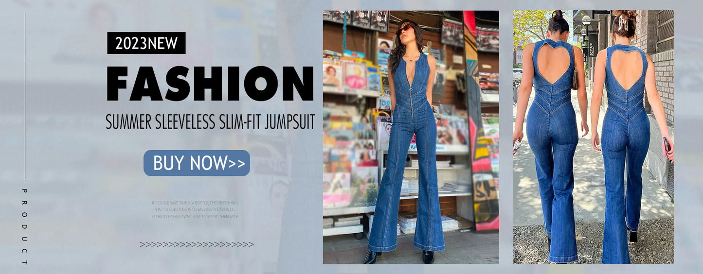 Spring Sexy Split Maxi Dress Fashion Lady Club Streetwear Jean Dress