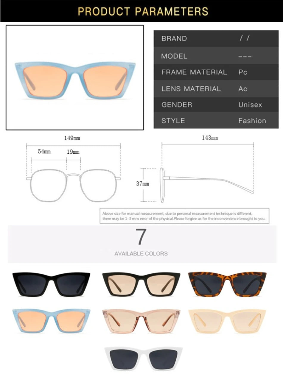 Women's Vintage Cat Eye Sunglasses Small Frame Retro