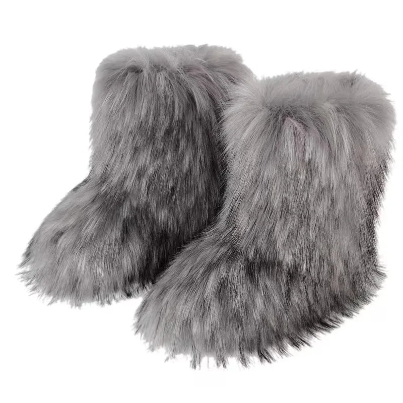 Winter Fluffy Mid-calf Boots