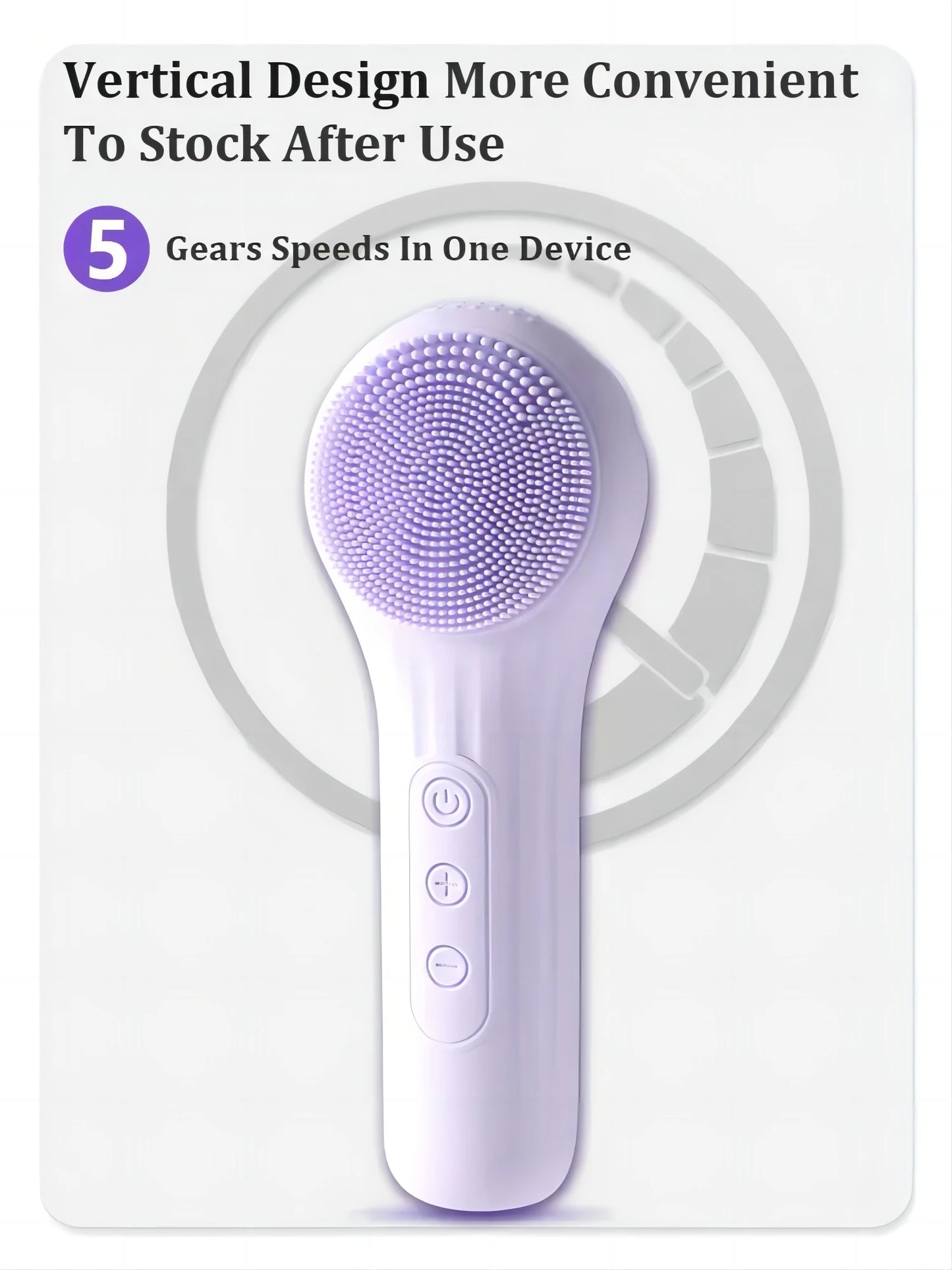 Sonic Waterproof Electric Facial Cleansing Brush Rechargeable Vibration Exfoliating Pore Deep Clean Face Scrubber Skin Care Tool
