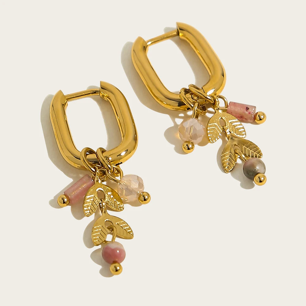 Gold Plated Stainless Steel Hoop Earrings