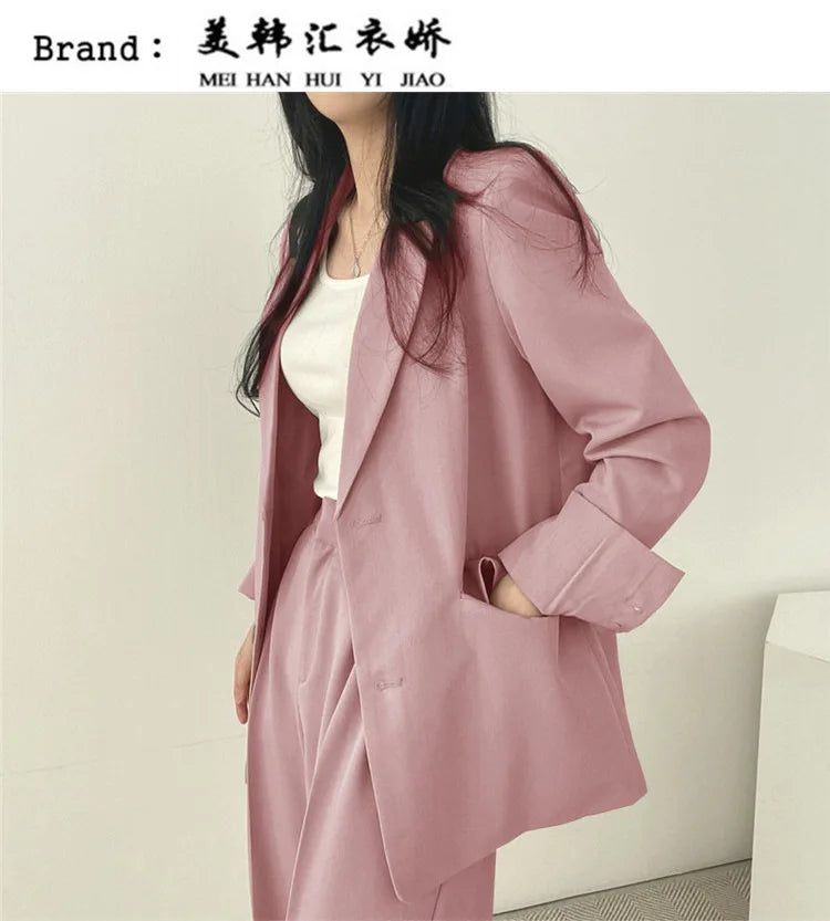 Fall Fashion Long Sleeve Blazer Mujer Pant Sets Blazers Women 2024 Casual Womens 2 Piece Outfit Set Suits Outwear