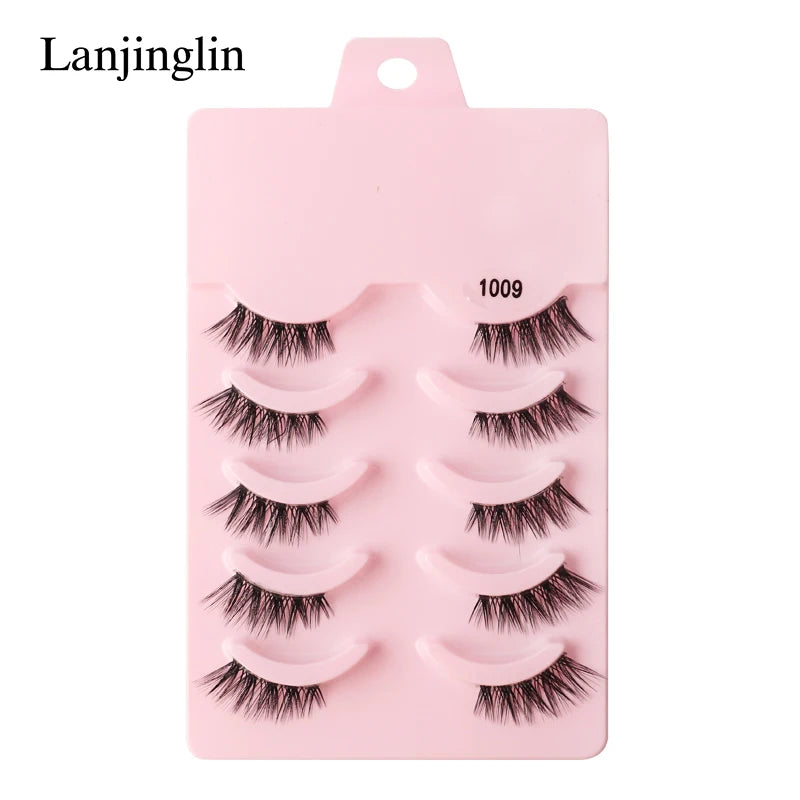 Half Eye Lashes Faux Mink Wispy Fluffy Extensions