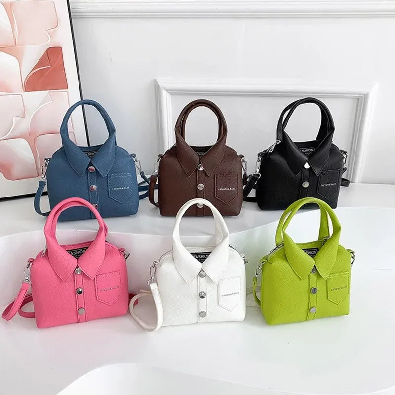 PU Square Compact Zipper Shoulder and Crossbody Bags for Women