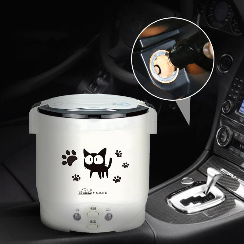 Electric Mini Rice Cooker Portable MultiCooker 12V 24V 220V