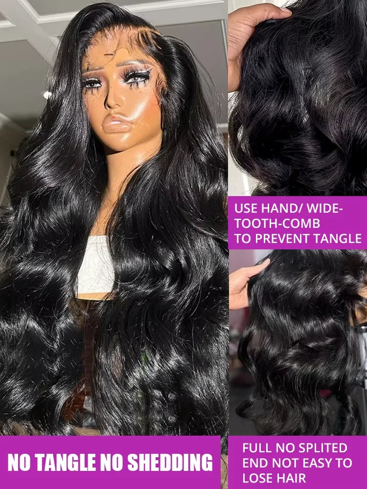 250% HD Remy Body Wave Lace Front Wig 30 40 Inch