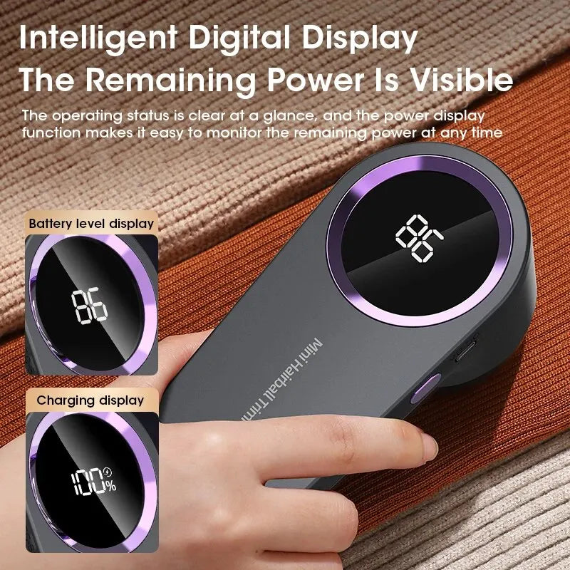 LED Electric Lint Remover USB Rechargeable Fabric Shaver