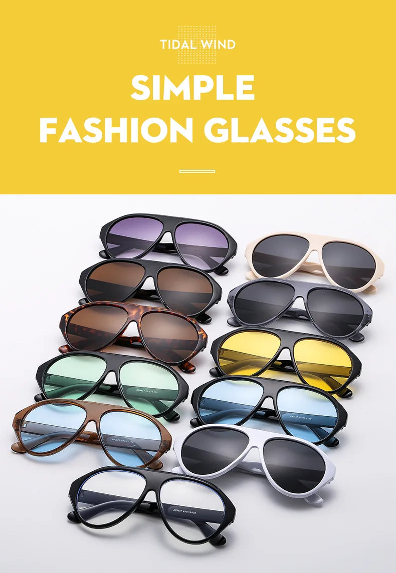 2025 New Fashion Oval Luxury Brand Sunglasses For Women Men Retro Oversized Frame Sun Glasses Trending Shades UV400 Eyeglasses