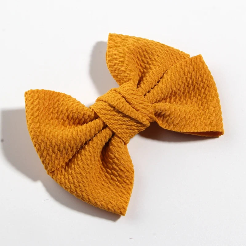 11CM 4.3" Big Hot Sell Seersucker Waffle Hair Bows For Hair Accessories Bow Knot Boutique For Kids Girls Head Wear