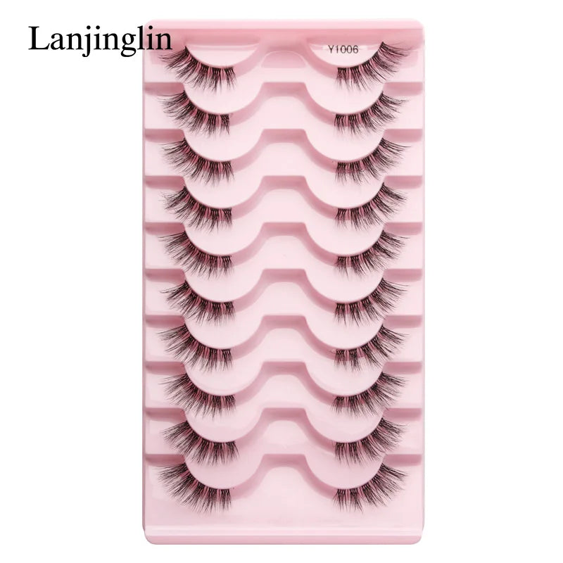 Half Eye Lashes Faux Mink Wispy Fluffy Extensions