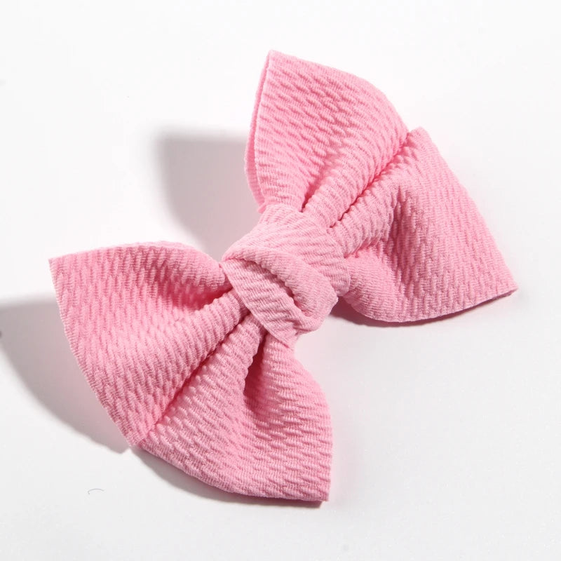11CM 4.3" Big Hot Sell Seersucker Waffle Hair Bows For Hair Accessories Bow Knot Boutique For Kids Girls Head Wear
