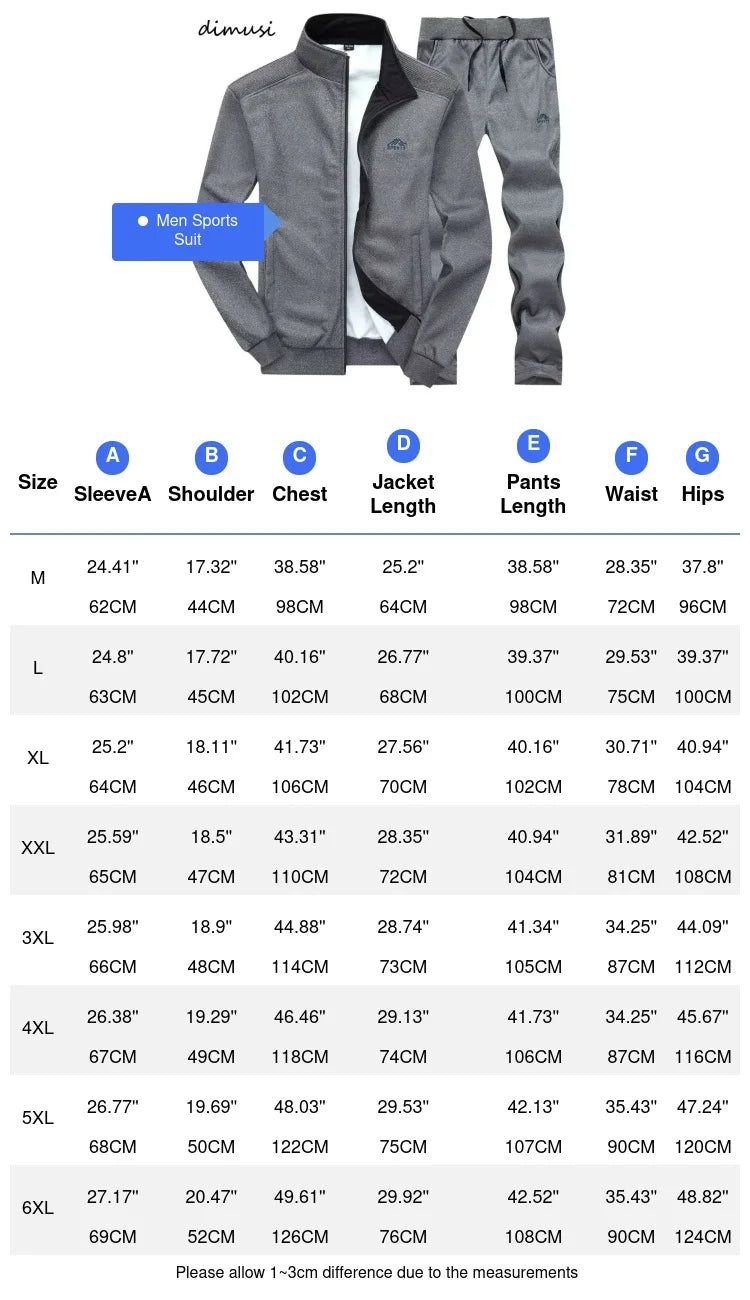 DIMUSI Men Sets Fashion Autumn Spring Sporting Suit Sweatshirt +Sweatpants Mens Clothing 2 Pieces Sets Slim Tracksuit hoodies