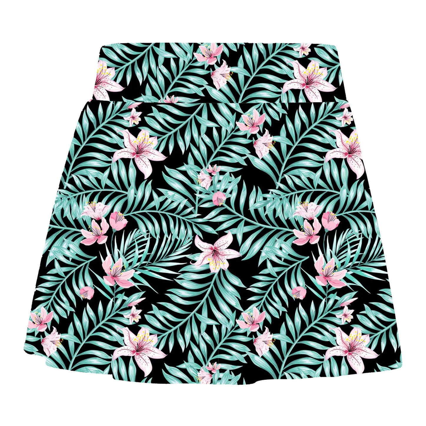 Kids Girls Swim Skirts Elastic Waistband Colorful Print Swim Skirts for Bathing Pool Beach Swimming Sport Wear Girl Teen 4-16Y