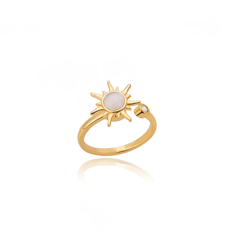Stainless Steel Luxury Gold Color Rings for Women
