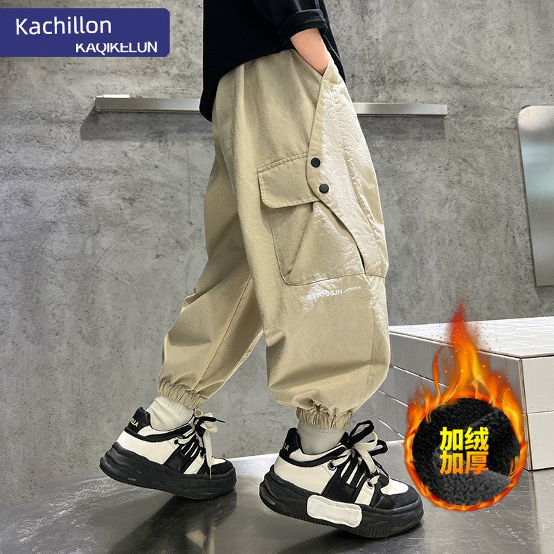Spring and Autumn Youth Summer Boys Loose Pants