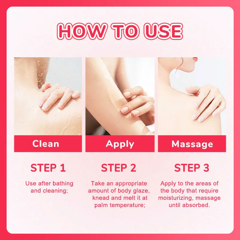 Strawberry Body Cream& Oil Set Moisturizing Nourishing Hydrating Body Lotion Essential Body Glaze Vanilla Fragrance Massage Oil