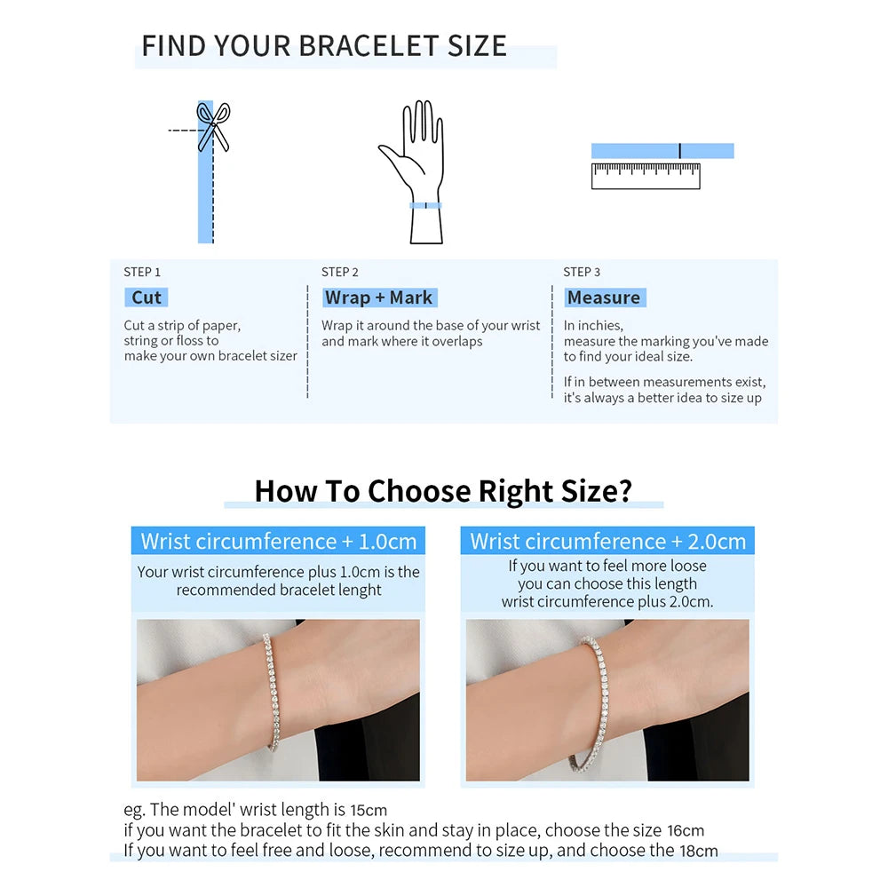 Moissanite Tennis Bracelet for Women Man