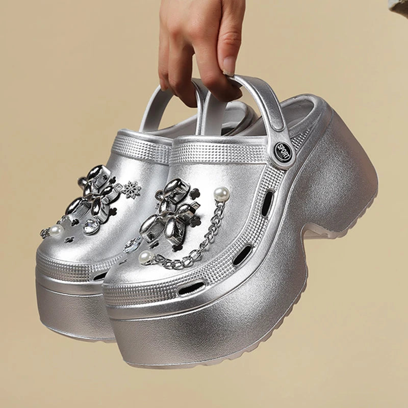 Women's Platform Clogs Summer 2025 Comfortable Slip On Wedge Sandals