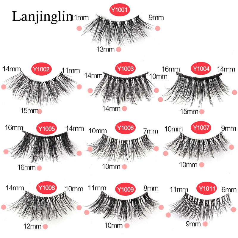 Half Eye Lashes Faux Mink Wispy Fluffy Extensions