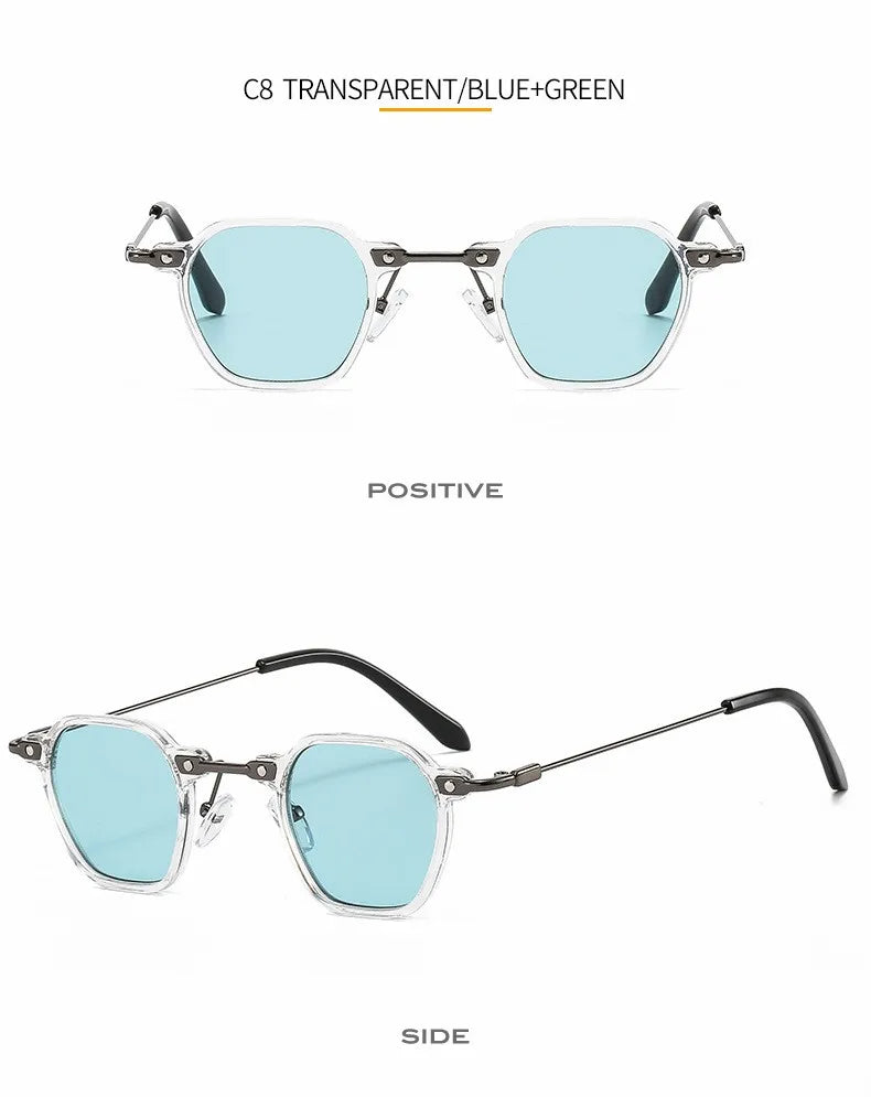 2025 Small Punk Sunglasses For Women And Men Square Sun Glasses Frames Female Hip-Hop Retro Shades Mirror Gafas De Sol UV400