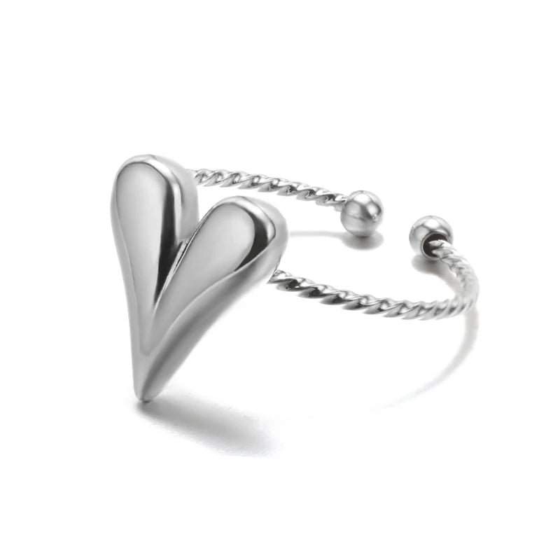 Stainless Steel Luxury Gold Color Rings for Women