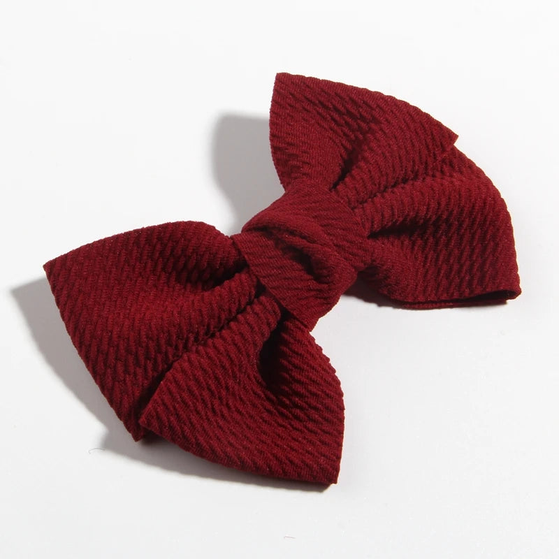 11CM 4.3" Big Hot Sell Seersucker Waffle Hair Bows For Hair Accessories Bow Knot Boutique For Kids Girls Head Wear