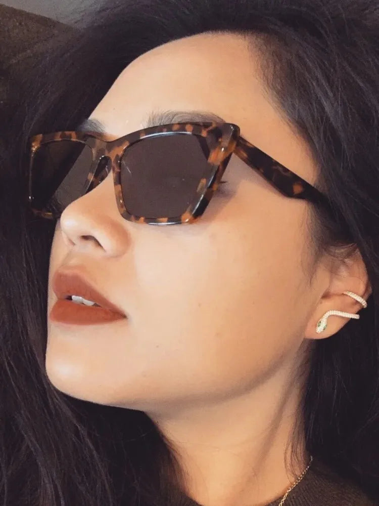 Women's Vintage Cat Eye Sunglasses Small Frame Retro