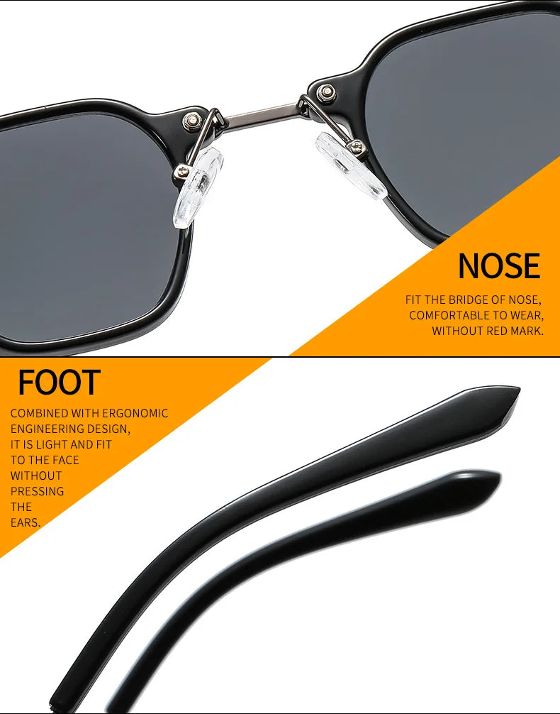 2025 Small Punk Sunglasses For Women And Men Square Sun Glasses Frames Female Hip-Hop Retro Shades Mirror Gafas De Sol UV400