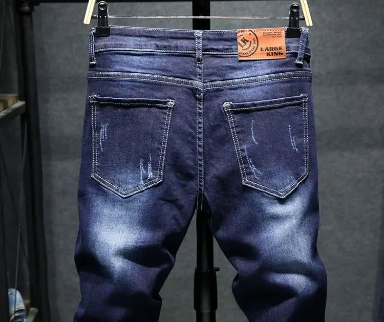 New Spring Autumn Korean Fashion Stretch Denim Boys Boyfriend Jeans Designer Clothes Skinny Trousers Male Slim Blue Ripped Pants