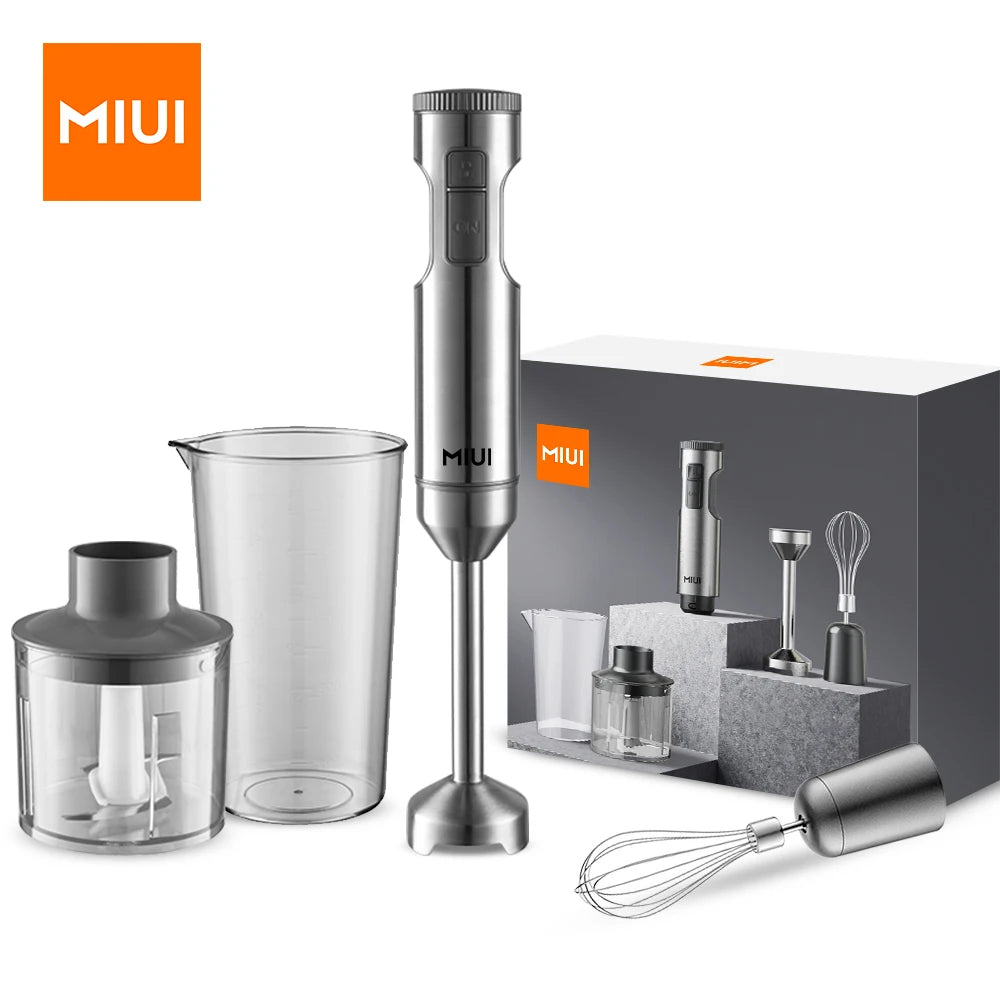 MIUI 1000W Hand Blender 4-in-1 Stainless Steel Mixer