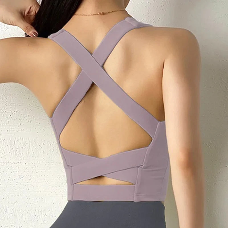 Cloud Hide Sexy Sport Shirt Women Sports Bra Fitness Underwear Push Up Yoga Tank Crop Top Running Gym Girl Vest Workout Athletic