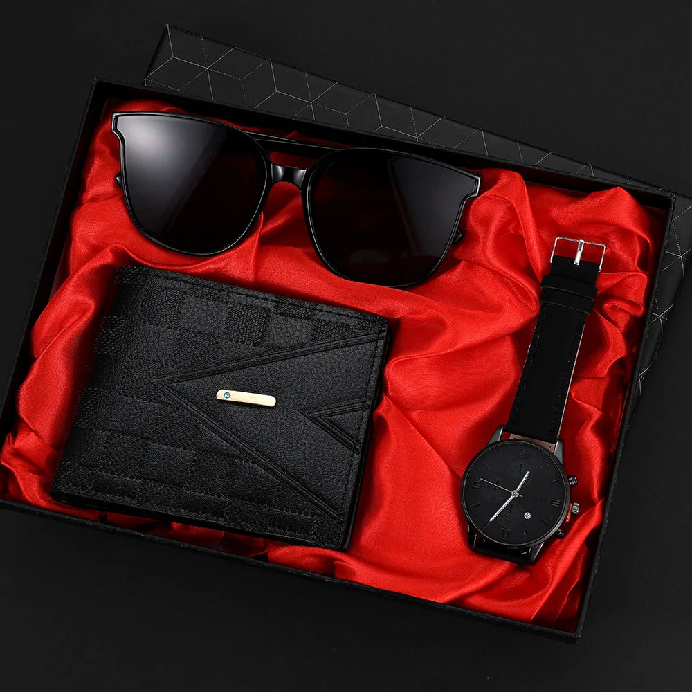Men's 3-Piece Gift Set – Watch, Sunglasses & Wallet