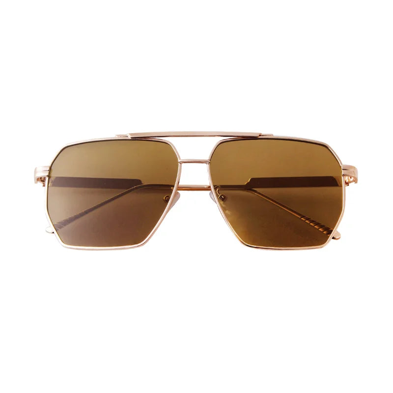 2025 New Fashion Men's Sunglasses Brand Design Square Alloy Frame Trend Retro Outdoor Driving Mirror UV400 Sunshade Sunglasses