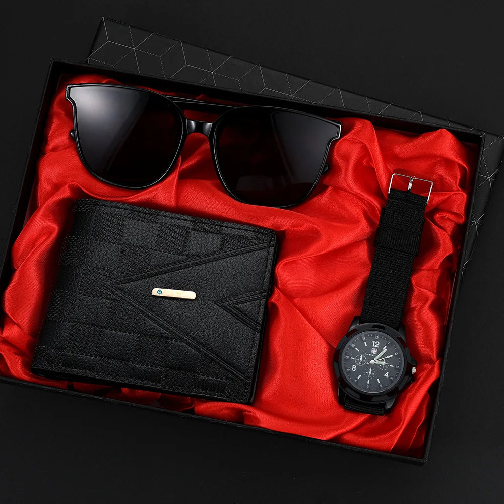 Men's 3-Piece Gift Set – Watch, Sunglasses & Wallet
