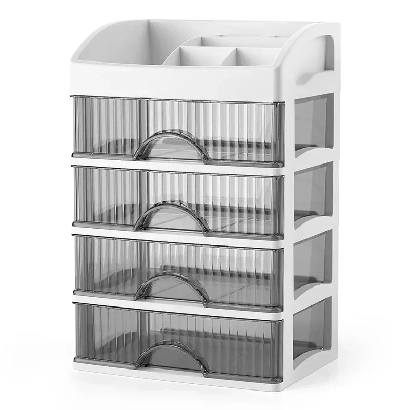 Drawer Style Storage Box High-capacity Desktop Clutter Dustproof Organizer Transparent Jewelry Skin Care Products Storage Box
