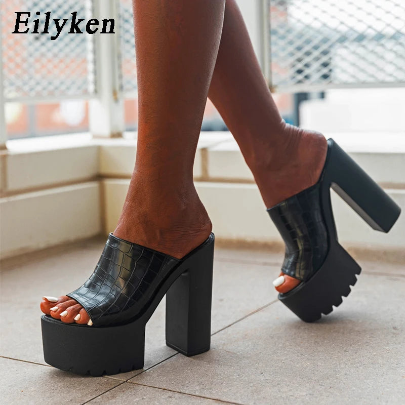 Designer Open Toe Women High Heel Slippers