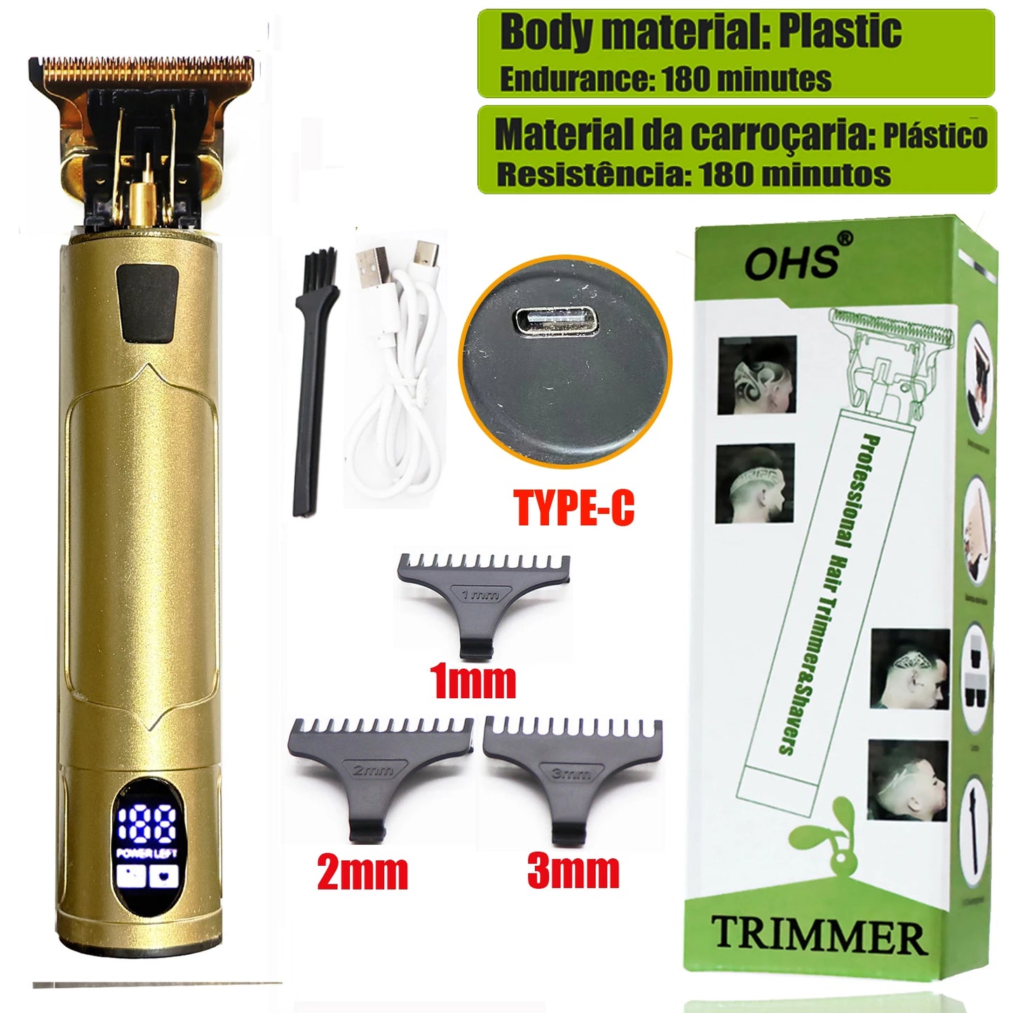 T9 LCD Hair Clipper & Trimmer