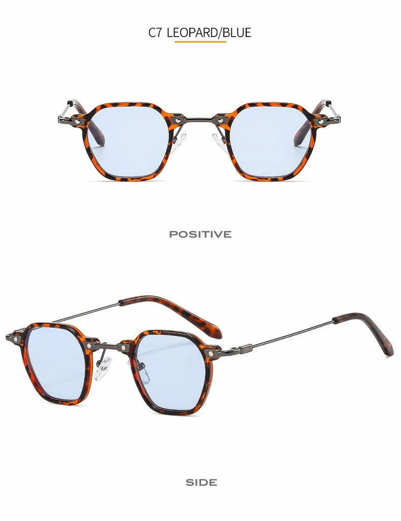 2025 Small Punk Sunglasses For Women And Men Square Sun Glasses Frames Female Hip-Hop Retro Shades Mirror Gafas De Sol UV400