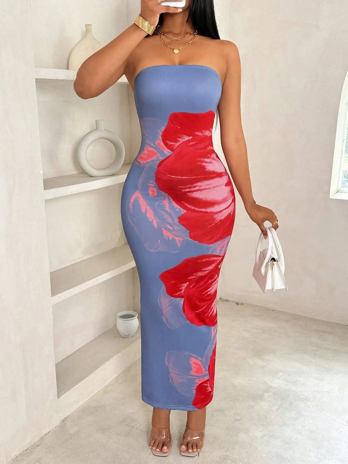 New Women's Dresses Summer Vintage Strap Casual Slim Elegant Evening Sleeveless Night Ruffles Sexy Maxi Long Dress Vestidos Sexy