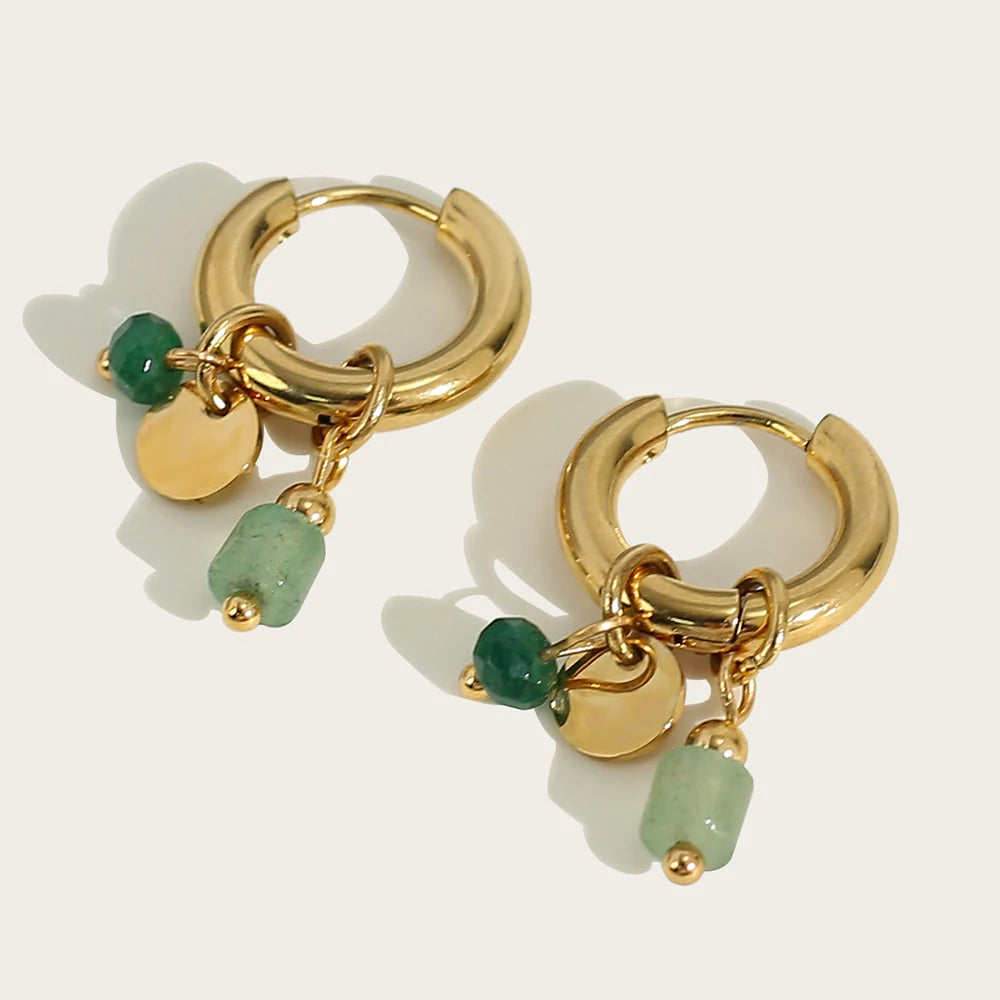 Gold Plated Stainless Steel Hoop Earrings