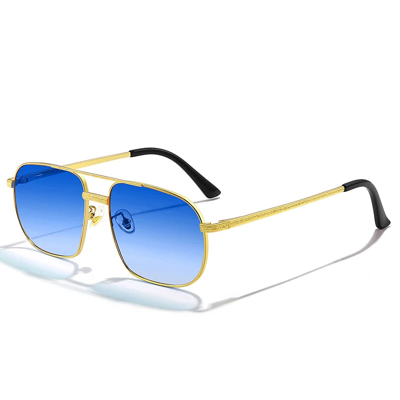 2025 New Pilot Sunglasses for Men Fashion Retro Double Bridge Girder Metal Sun Glasses Women UV400 Male Trending Products Shades