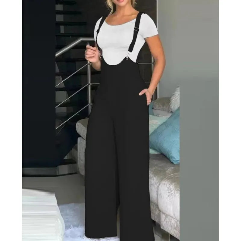 New Spring And Autumn Cute Style Fresh And Sweet Women's Lantern Pants Thin Women's Printed Jumpsuit Sleeveless With Pocket 2024