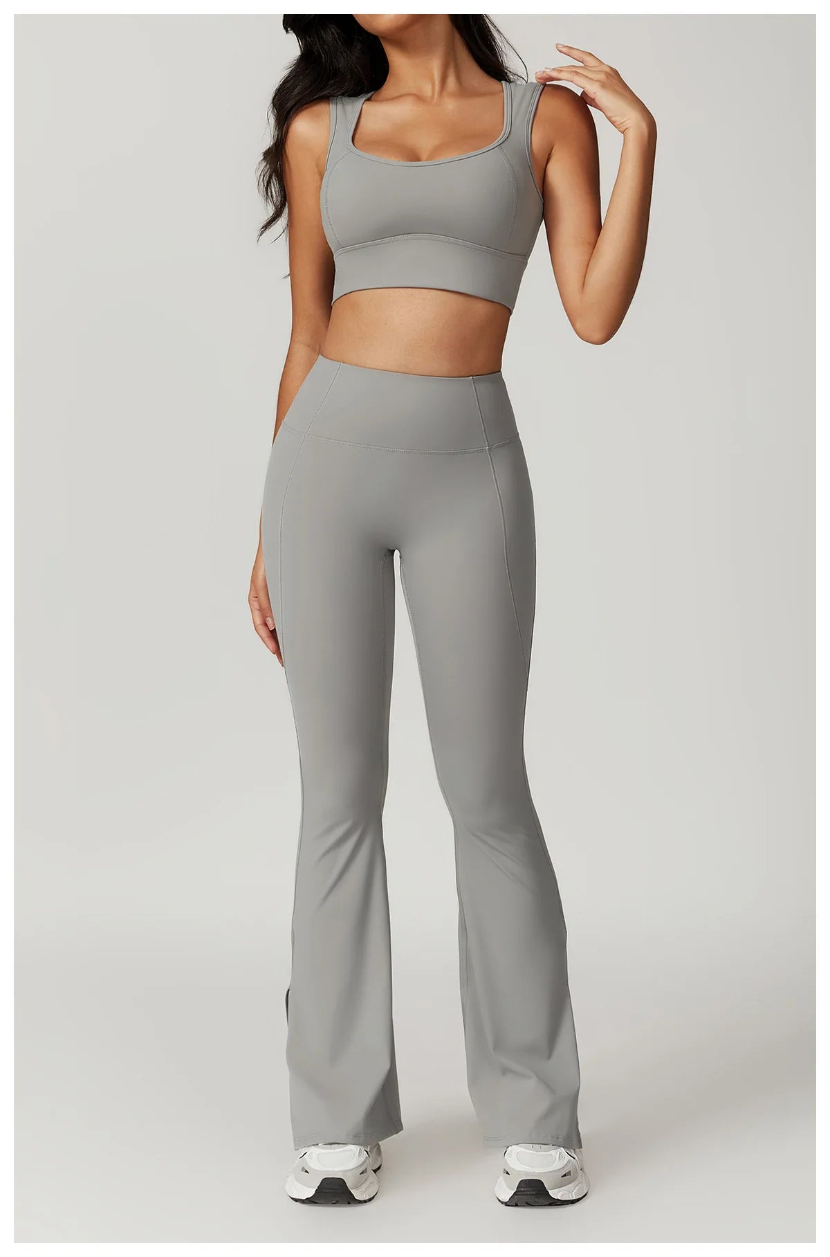 Women's Clothes 2pcs Gym Yoga Suit Sports Set Workout Tracksuit Breathable Sexy Bra Fitness Bell-bottoms Leggings Athletic Wear