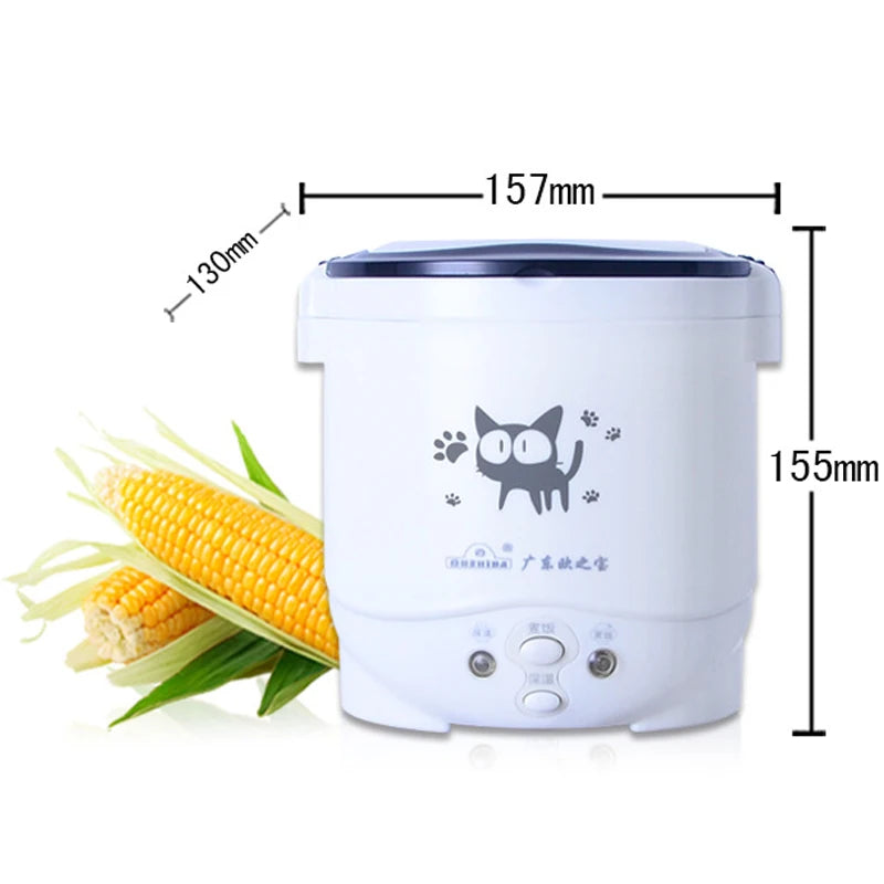 Electric Mini Rice Cooker Portable MultiCooker 12V 24V 220V