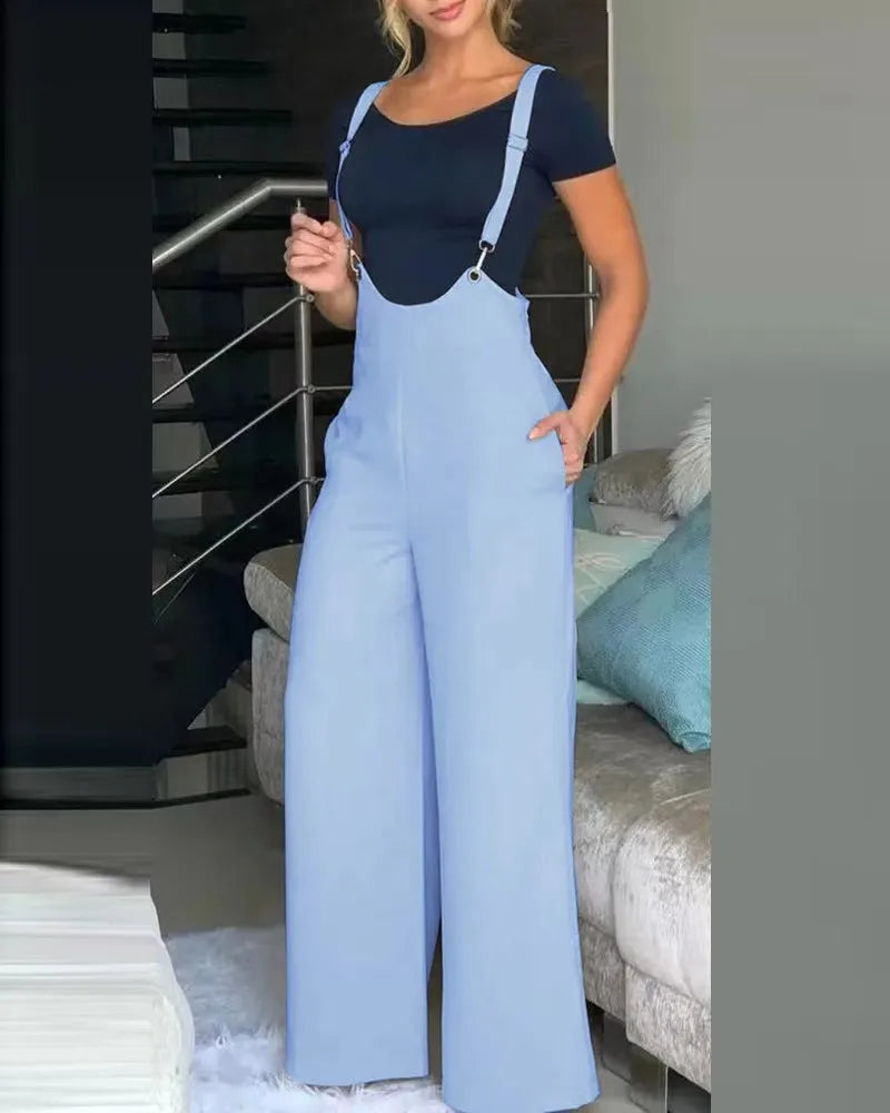 New Spring And Autumn Cute Style Fresh And Sweet Women's Lantern Pants Thin Women's Printed Jumpsuit Sleeveless With Pocket 2024