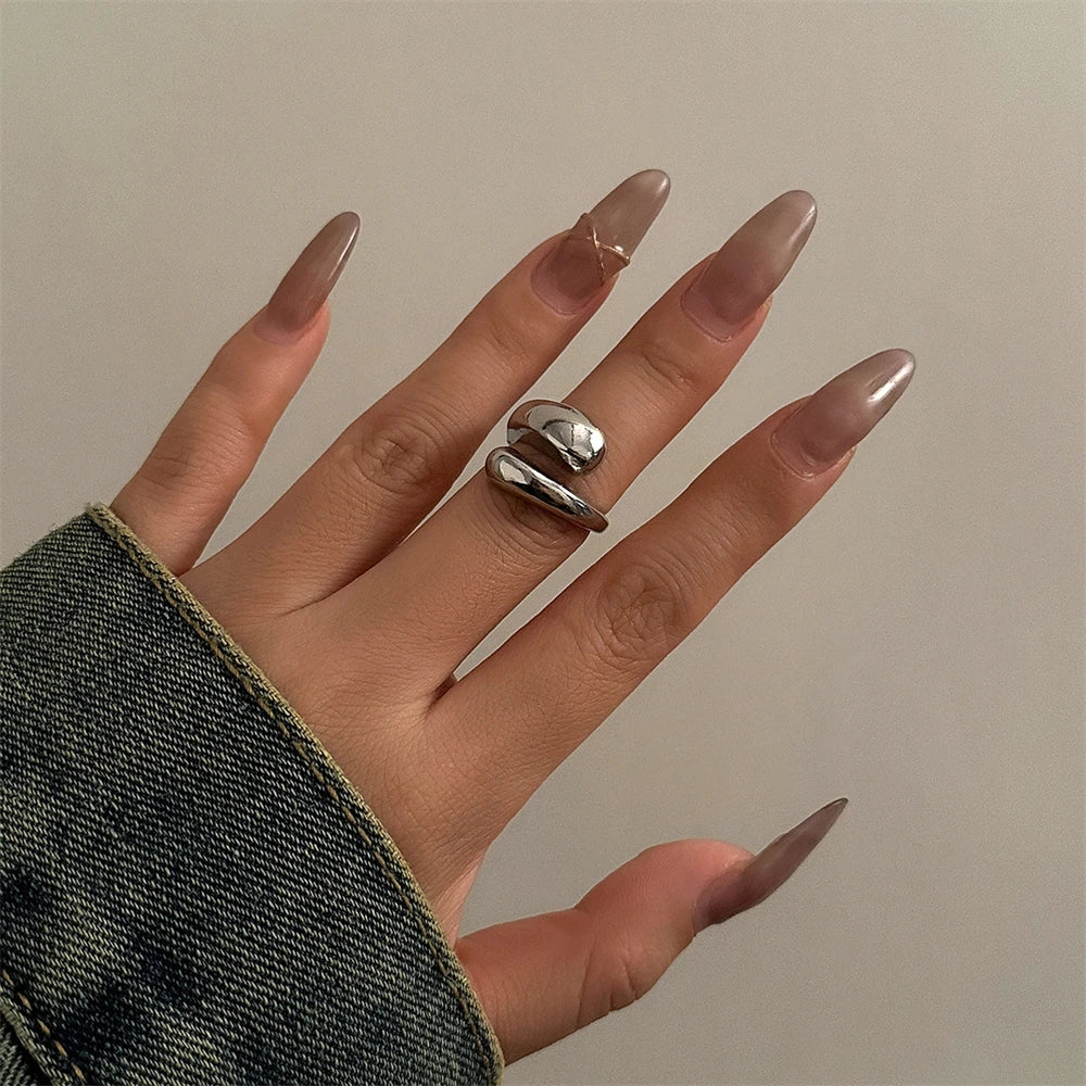 Women's Chunky Metal Bangle Gold Silver Twisted Cuff