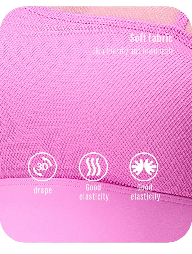 Cloud Hide SEXY Mesh Sports Bra Fitness Underwear Yoga Crop Tank Top HOT Girl Vest Athletic Shockproof Shirt Running Sportswear